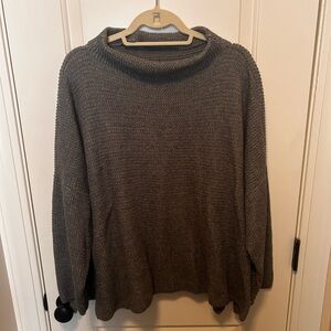 Eileen Fisher Charcoal Cowl Neck Sweater